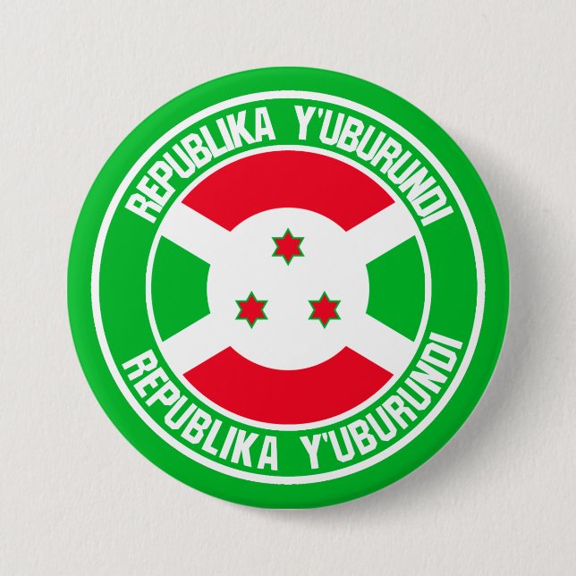 Burundi Round Emblem Knapp (Framsida)