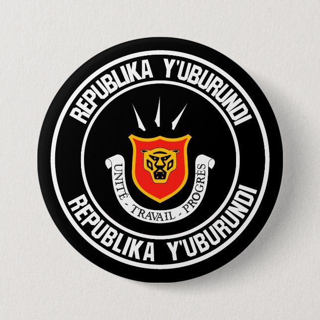 Burundi Round Emblem Knapp (Framsida)