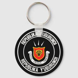 Burundi Round Emblem Nyckelring