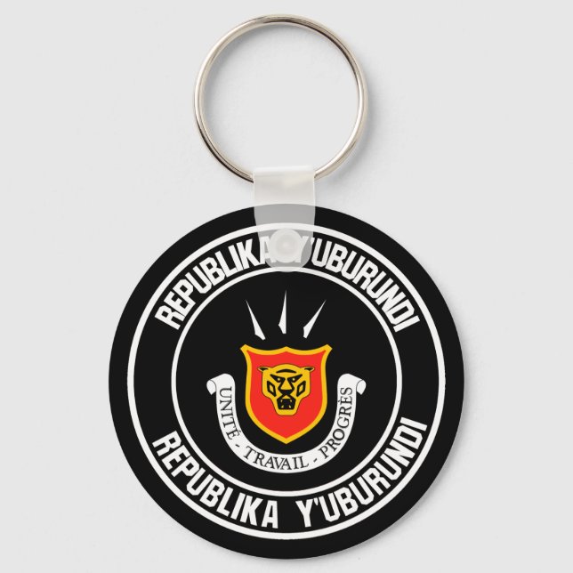 Burundi Round Emblem Nyckelring (Framsida)
