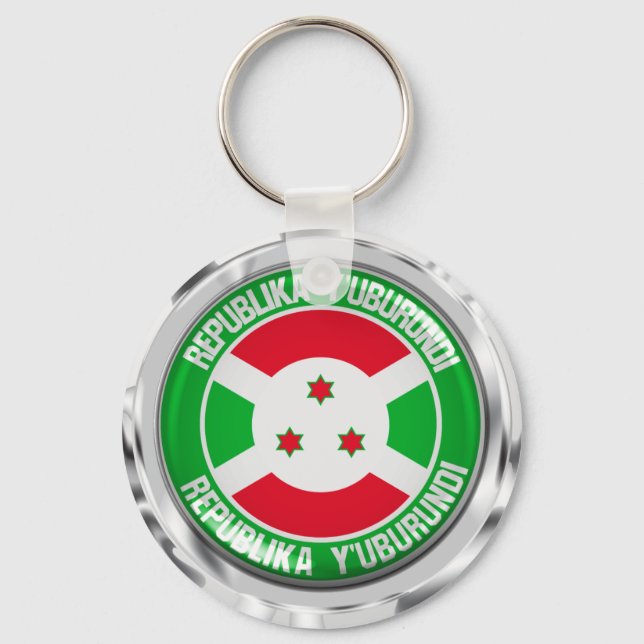 Burundi Round Emblem Nyckelring (Framsida)