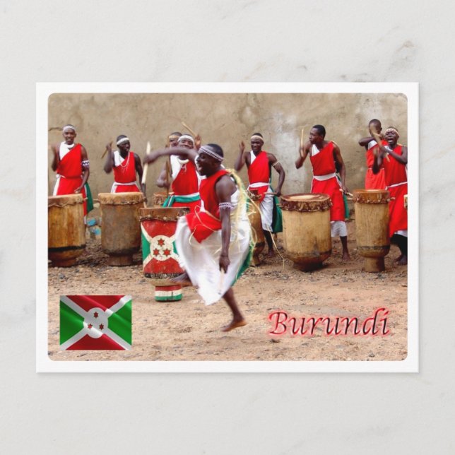 Burundi - Spectacle de Tambours - Vykort (Framsida)