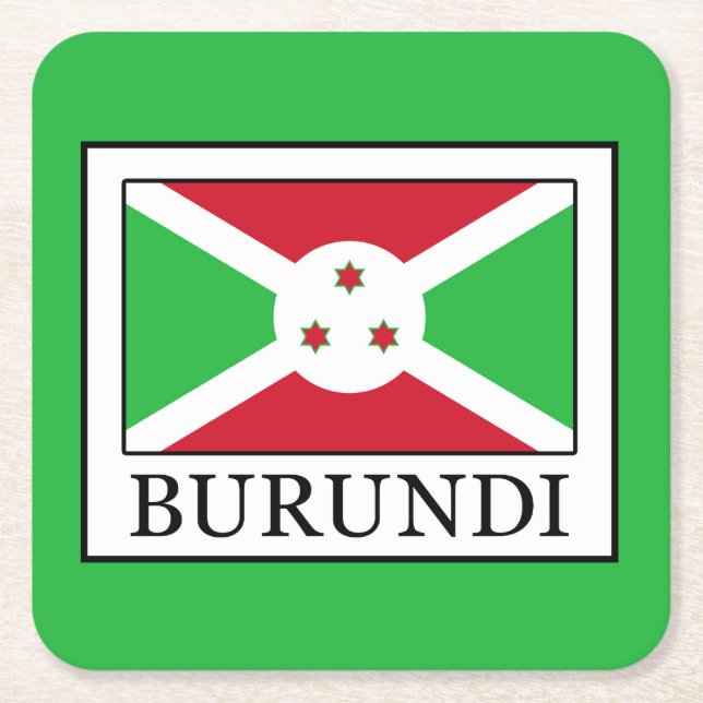 Burundi Underlägg Papper Kvadrat (Framsidan)