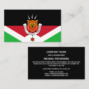 Burundian Flagga & Jacka of Arm, Flagga of Burundi Visitkort