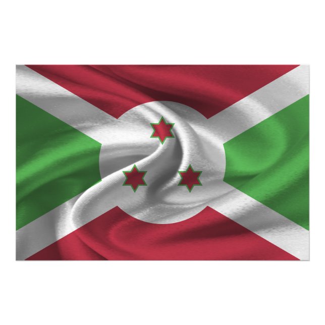 Burundis flagga fototryck (Framsidan)