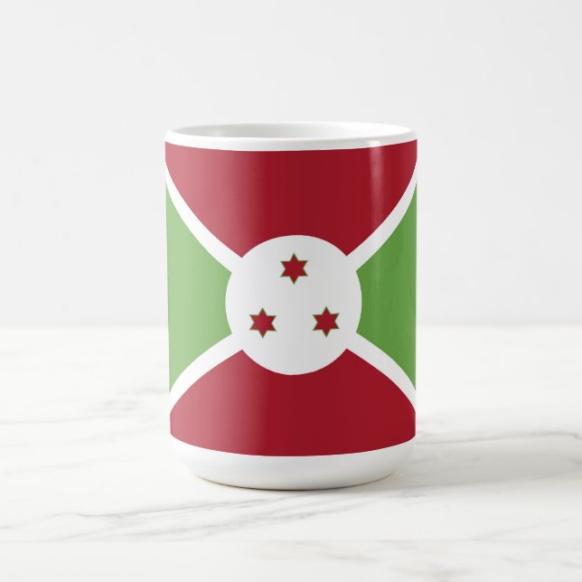 Burundis flagga kaffemugg (Center)
