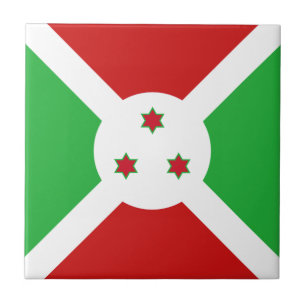 Burundis flagga keramisk platta kakelplatta