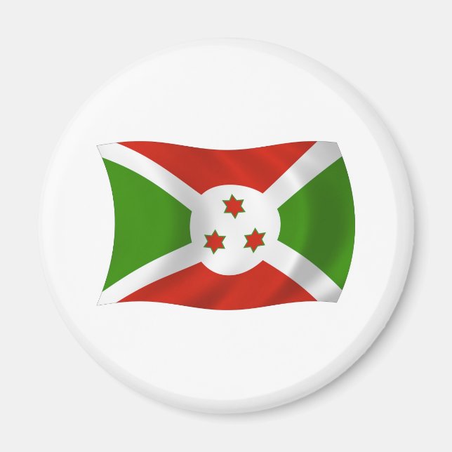 Burundis flagga Magnet (Framsidan)