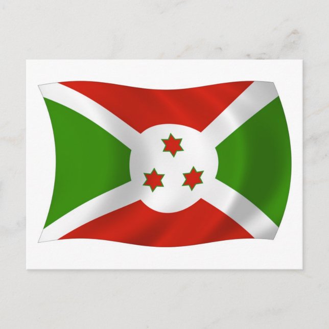 Burundis flagga vykort (Framsida)