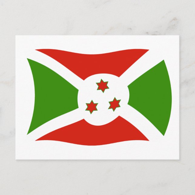 Burundis flagga vykort (Framsida)