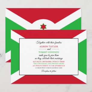 Burundiska Flagga, Flagga Burundi Bröllop Inbjudningar