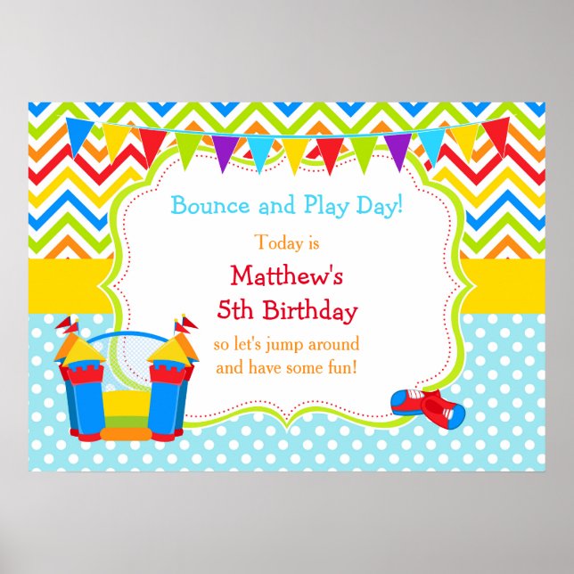 Bury House Bouncy Castle Birthday Boy Poster (Framsidan)
