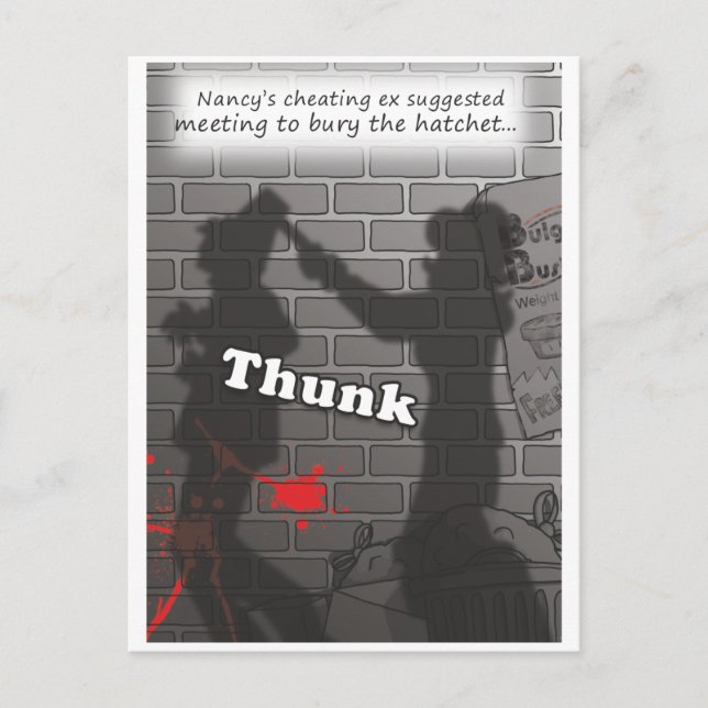 "Bury the Hatchet" Vykort (Framsida)