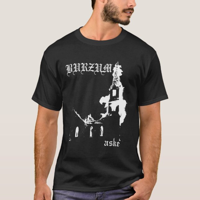 Burzum Aske Black Metall T Shirt (Framsida)