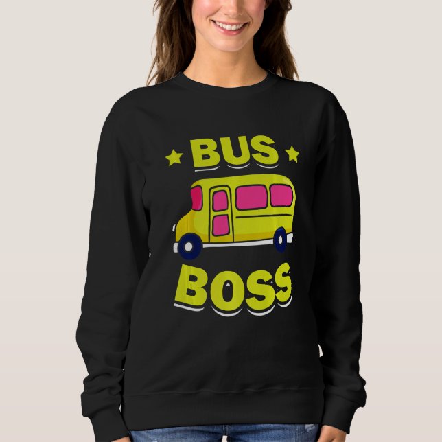 Bus Boss 100th Day Of School Studies Vehicle Drive T Shirt (Framsida)