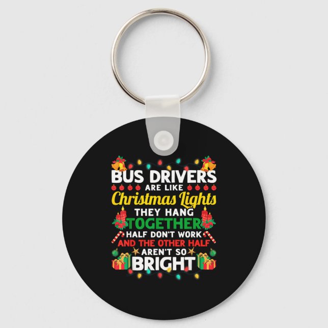 Bus Driver Co-worker Christmas Surprise Uni-adults Nyckelring (Framsida)