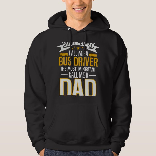 Bus Driver Dad Hoodie (Framsida)