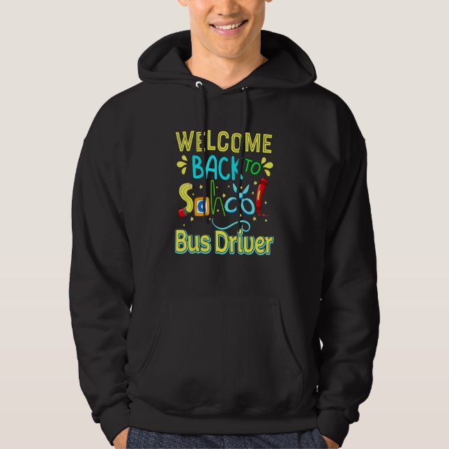 Bus Driver First Day Of School Y'All Gonna Learn T Hoodie (Framsida)