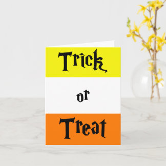 Bus eller besök, Halloween-välkomstkort Kort