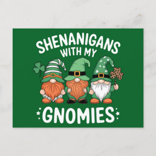 Bus eller galenskap med mina gnomer St. Patrick's Inbjudan Vykort
