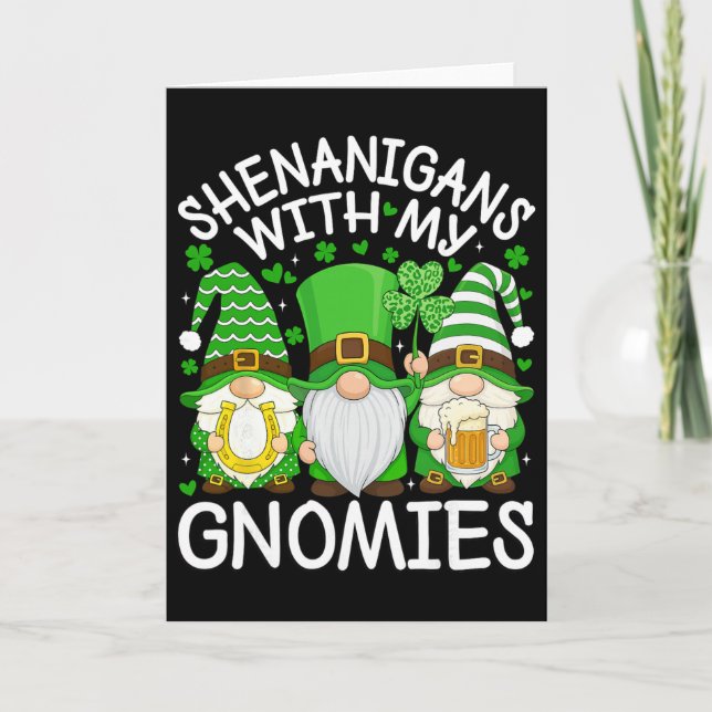 Bus eller galenskap med mina Tomtar St. Patricks D Kort (Framsida)