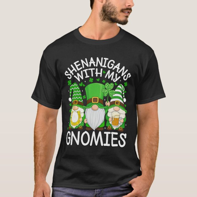 Bus eller galenskap med mina tomtar St. Patricks D T Shirt (Framsida)