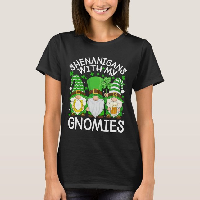 Bus eller galenskap med mina tomtar St. Patricks D T Shirt (Framsida)