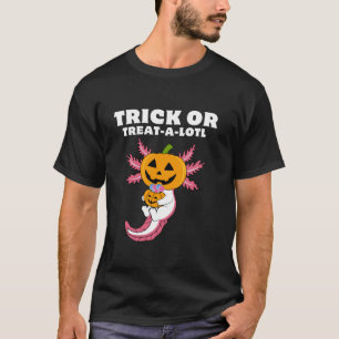 Bus eller godis A Lotl Axolotl Pumpkin Halloween t Shirt