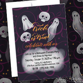 Bus eller godis Anpassade Ghost Party Inbjudan