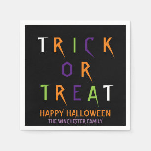 Bus eller godis-anpassningsbar-text Halloween Pappersservett