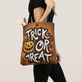 Bus eller godis Bag, Halloween Candy Bag Tygkasse