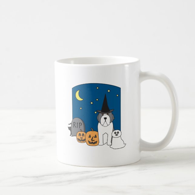 Bus eller godis Beardie Halloween Kaffemugg (Höger)