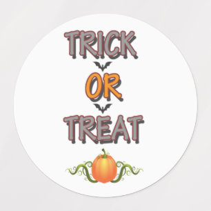 Bus eller godis Berömd Halloween fest Nattdag Säll Klistermärke