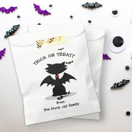 Bus eller godis Black Cat Fladdermus Halloween fes