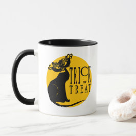 Bus eller godis Black Cat Halloween Mugg