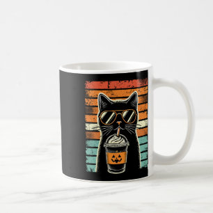 Bus eller godis Black Cat Hipster Funny Halloween Kaffemugg