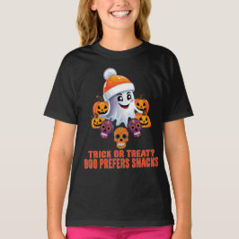 Bus eller godis Boo Funny Quote Halloween fest T Shirt