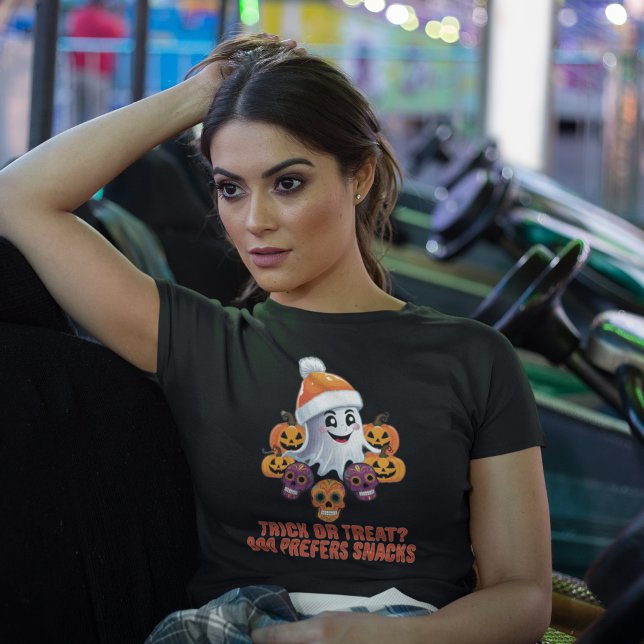Bus eller godis Boo Funny Quote Halloween fest T Shirt (Skapare uppladdad)
