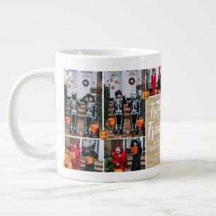 Bus eller godis Boo Halloween Family Photo Collage Jumbo Mugg