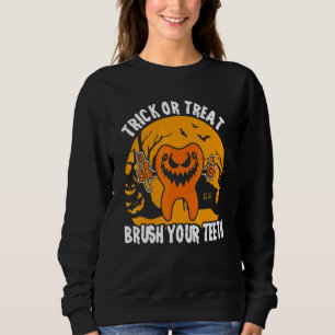 Bus eller godis Borsta tänderna Tandläkare Hallowe T Shirt