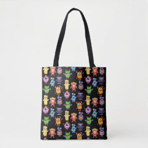 Bus eller godis Candy Bag - Cute Monsters Tygkasse