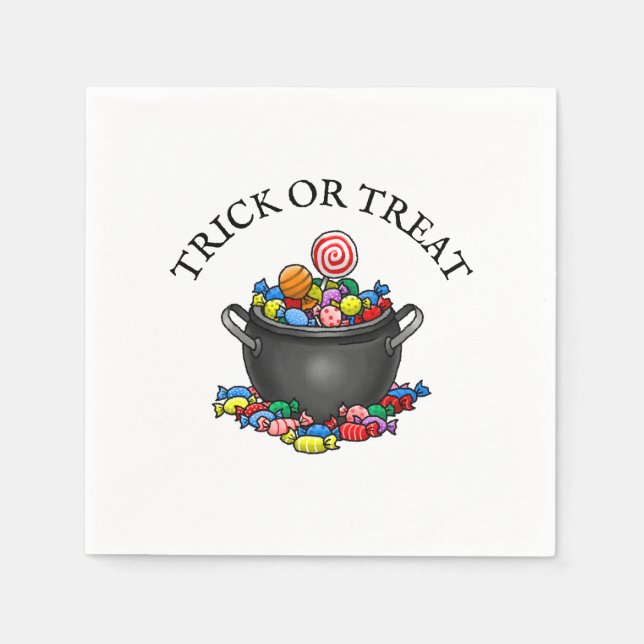 Bus eller godis Candy Cauldron Pappersservett (Framsidan)