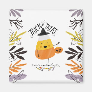 Bus eller godis Candy corn Halloween Magnet