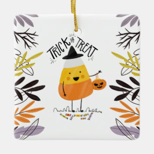 Bus eller godis Candy corn Halloween Ornament