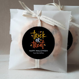 Bus eller godis Candy corn Halloween Runt Klistermärke