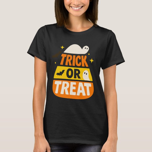 Bus eller godis Candy corn T Shirt (Framsida)
