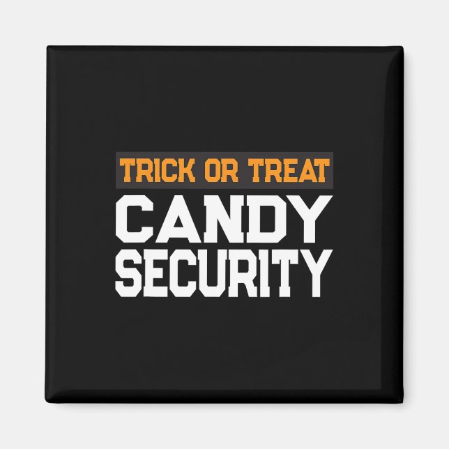 Bus eller godis Candy Security Mamma Pappa Hallowe Magnet (Framsidan)