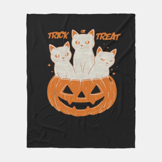 Bus eller godis cat Classic T-Shirt Fleecefilt (Framsidan)