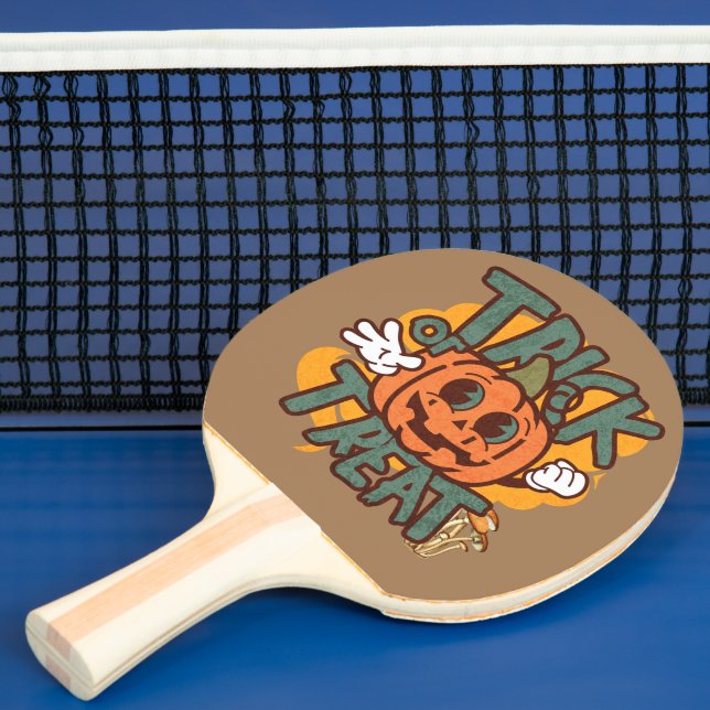 Bus eller godis Coola pumkin ansikte Tecknad Brown Pingisracket (Insitu)