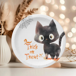 Bus eller godis Cute Black cat Halloween fest